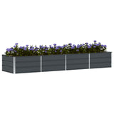 Planter Anthracite 320 x 80 x 45 cm Steel - Side View