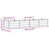 Planter Anthracite 320 x 80 x 45 cm Steel