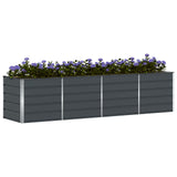 Planter Anthracite 240 x 80 x 75 cm Steel - Side View