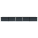 Planter Anthracite 400 x 80 x 45 cm Steel - Side View