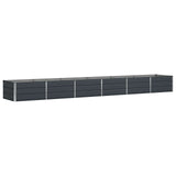 Planter Anthracite 480 x 80 x 45 cm Steel - Front View
