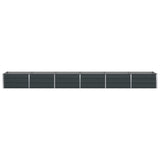 Planter Anthracite 480 x 80 x 45 cm Steel - Top-Down View