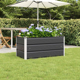 Planter Anthracite 100 x 50 x 45 cm Galvanised Steel