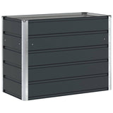 Planter Anthracite 100 x 50 x 75 cm Galvanised Steel - Front View