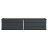 Planter Anthracite 195 x 50 x 45 cm Galvanised Steel - Top-Down View