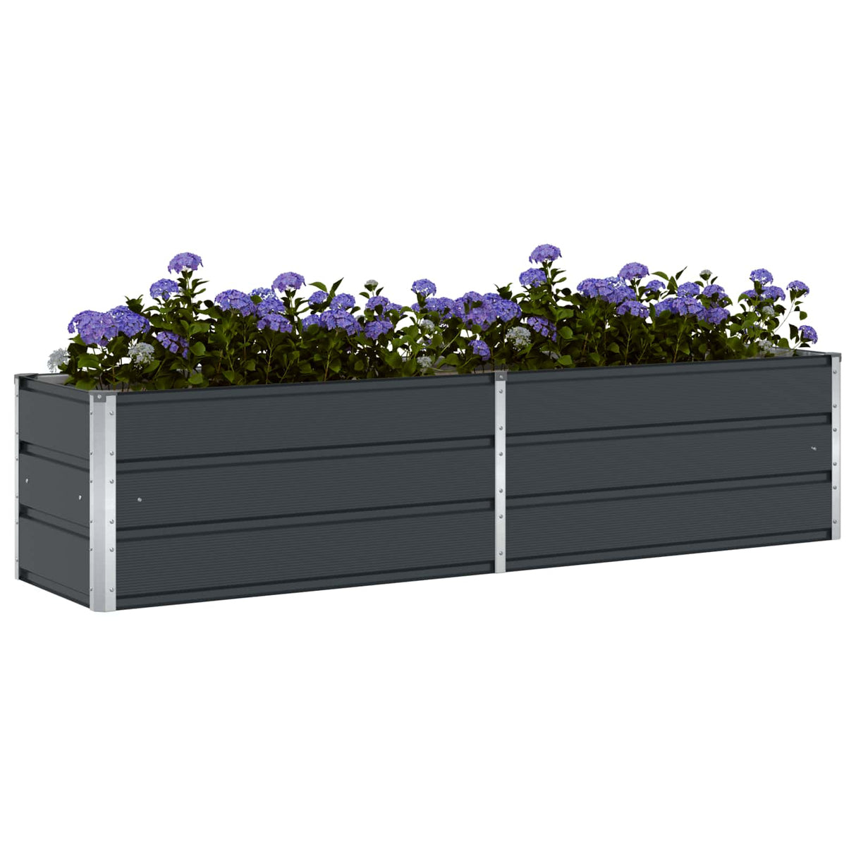 Planter Anthracite 195 x 50 x 45 cm Galvanised Steel