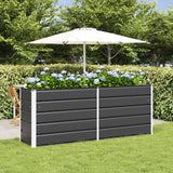 Planter Anthracite 195 x 50 x 75 cm Galvanised Steel