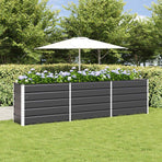 Planter Anthracite 290 x 50 x 75 cm Galvanised Steel