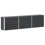 Planter Anthracite 290 x 50 x 75 cm Galvanised Steel