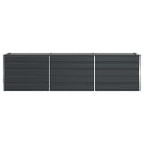 Planter Anthracite 290 x 50 x 75 cm Galvanised Steel - Top-Down View