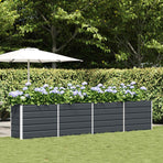Planter Anthracite 385 x 50 x 75 cm Galvanised Steel