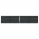 Planter Anthracite 385 x 50 x 75 cm Galvanised Steel
