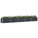Planter Anthracite 195 x 50 x 45 cm Galvanised Steel