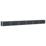 Planter Anthracite 580 x 50 x 45 cm Galvanised Steel - Front View