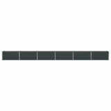 Planter Anthracite 580 x 50 x 45 cm Galvanised Steel - Top-Down View