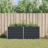 Planter Anthracite 195 x 100 x 75 cm Galvanised Steel - Top-Down View