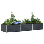 Planter Anthracite 290 x 100 x 45 cm Galvanised Steel