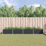 Planter Anthracite 195 x 100 x 45 cm Galvanised Steel - Top-Down View