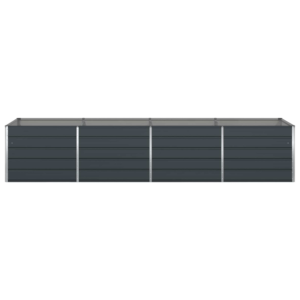 Planter Anthracite 385 x 100 x 75 cm Galvanised Steel