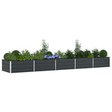 Planter Anthracite 480 x 100 x 45 cm Galvanised Steel - Side View
