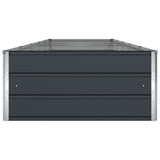 Planter Anthracite 480 x 100 x 45 cm Galvanised Steel - Rear View