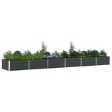 Planter Anthracite 580 x 100 x 45 cm Galvanised Steel - Side View