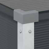 Planter Anthracite 100 x 45 x 90 cm Galvanised Steel - Close-Up Angle