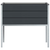 Planter Anthracite 100 x 45 x 90 cm Galvanised Steel - Top-Down View