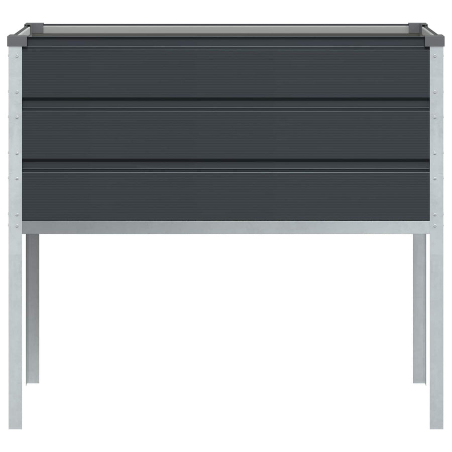 Planter Anthracite 100 x 45 x 90 cm Galvanised Steel
