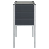 Planter Anthracite 100 x 45 x 90 cm Galvanised Steel - 45-Degree Angle