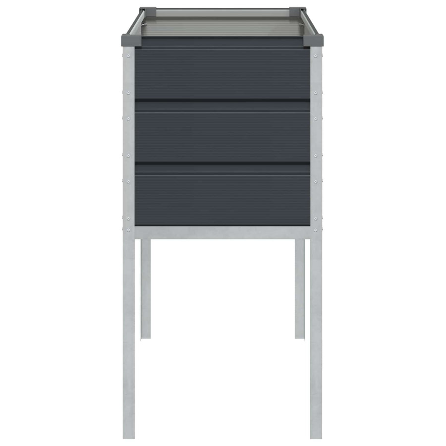 Planter Anthracite 100 x 45 x 90 cm Galvanised Steel