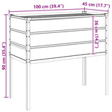 Planter Anthracite 100 x 45 x 90 cm Galvanised Steel