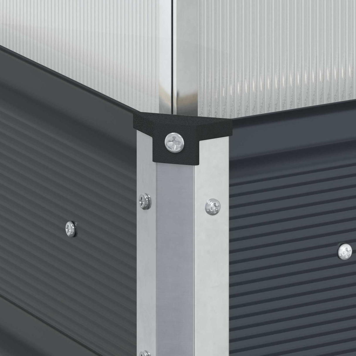 Planter Anthracite 100 x 100 x 77 cm Galvanised Steel