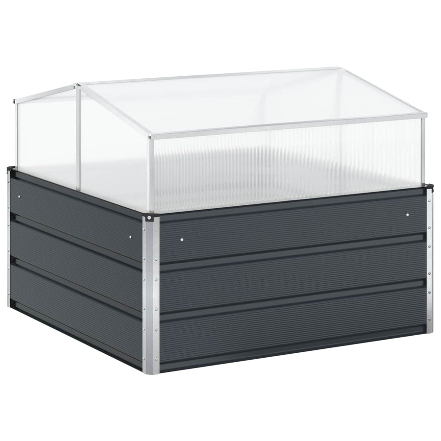 Planter Anthracite 100 x 100 x 77 cm Galvanised Steel