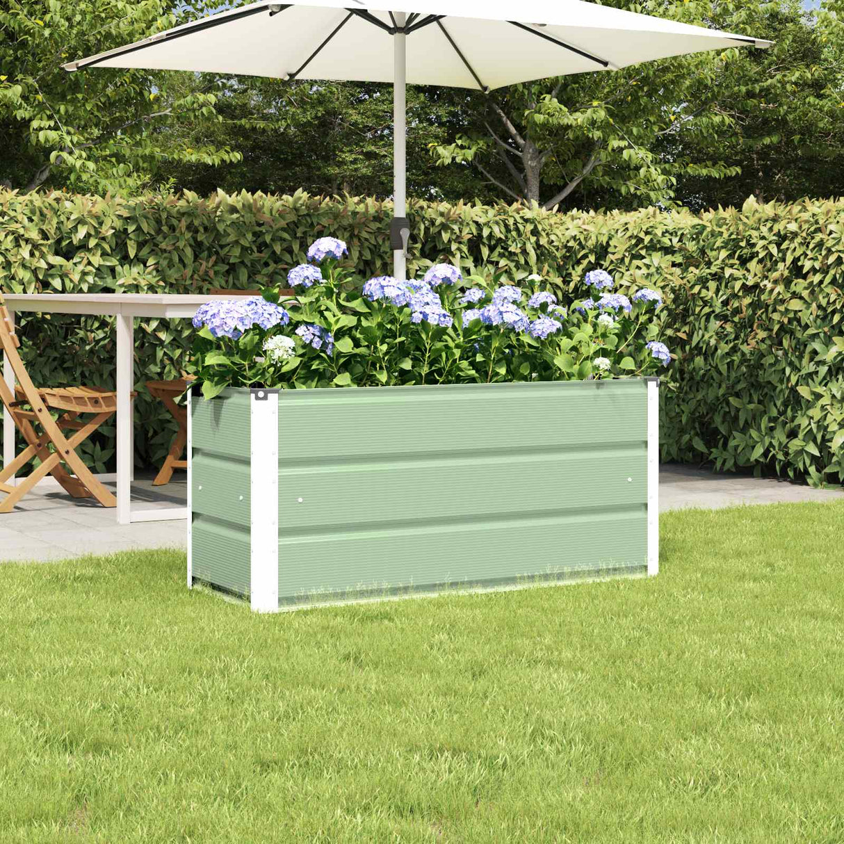 Planter Green 100 x 40 x 45 cm Steel