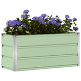 Planter Green 100 x 40 x 45 cm Steel - Side View
