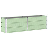 Planter Green 160 x 40 x 45 cm Steel - Front View