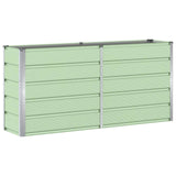 Planter Green 160 x 40 x 75 cm Steel - Front View