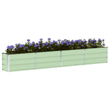 Planter Green 320 x 40 x 45 cm Steel - Side View