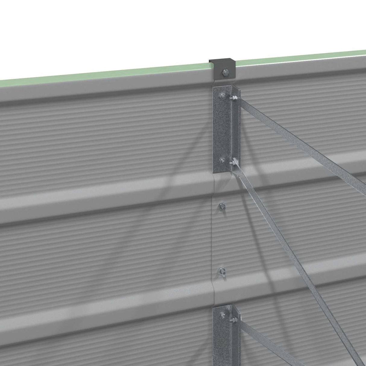 Planter Green 240 x 80 x 45 cm Steel