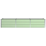 Planter Green 240 x 80 x 45 cm Steel - Top-Down View