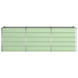 Planter Green 240 x 80 x 75 cm Steel - Top-Down View
