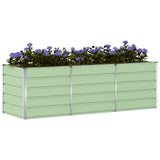 Planter Green 240 x 80 x 75 cm Steel - Side View