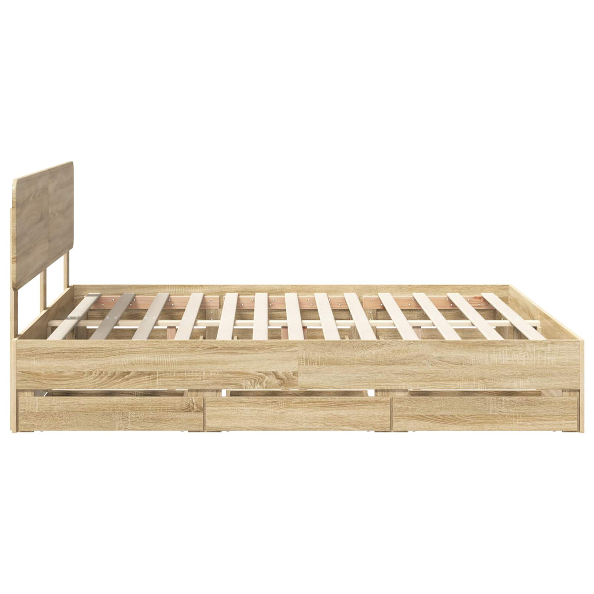 Bed Frame with Drawer Sonoma Oak 180 x 200 cm Engineered Wood