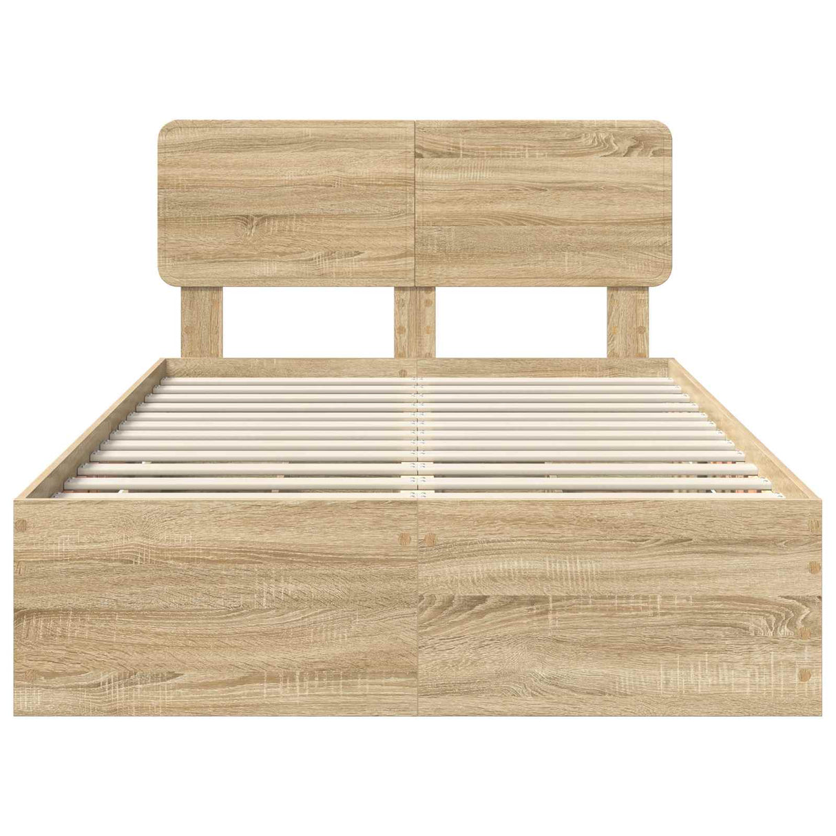 Bed Frame with Drawer Sonoma Oak 135 x 190 cm Engineered Wood