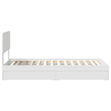 Storage Bed with Drawer White 90 x 190 cm Engineered Wood