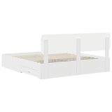 Bed Frame with Headboard White 180 x 200 cm Engineered Wood