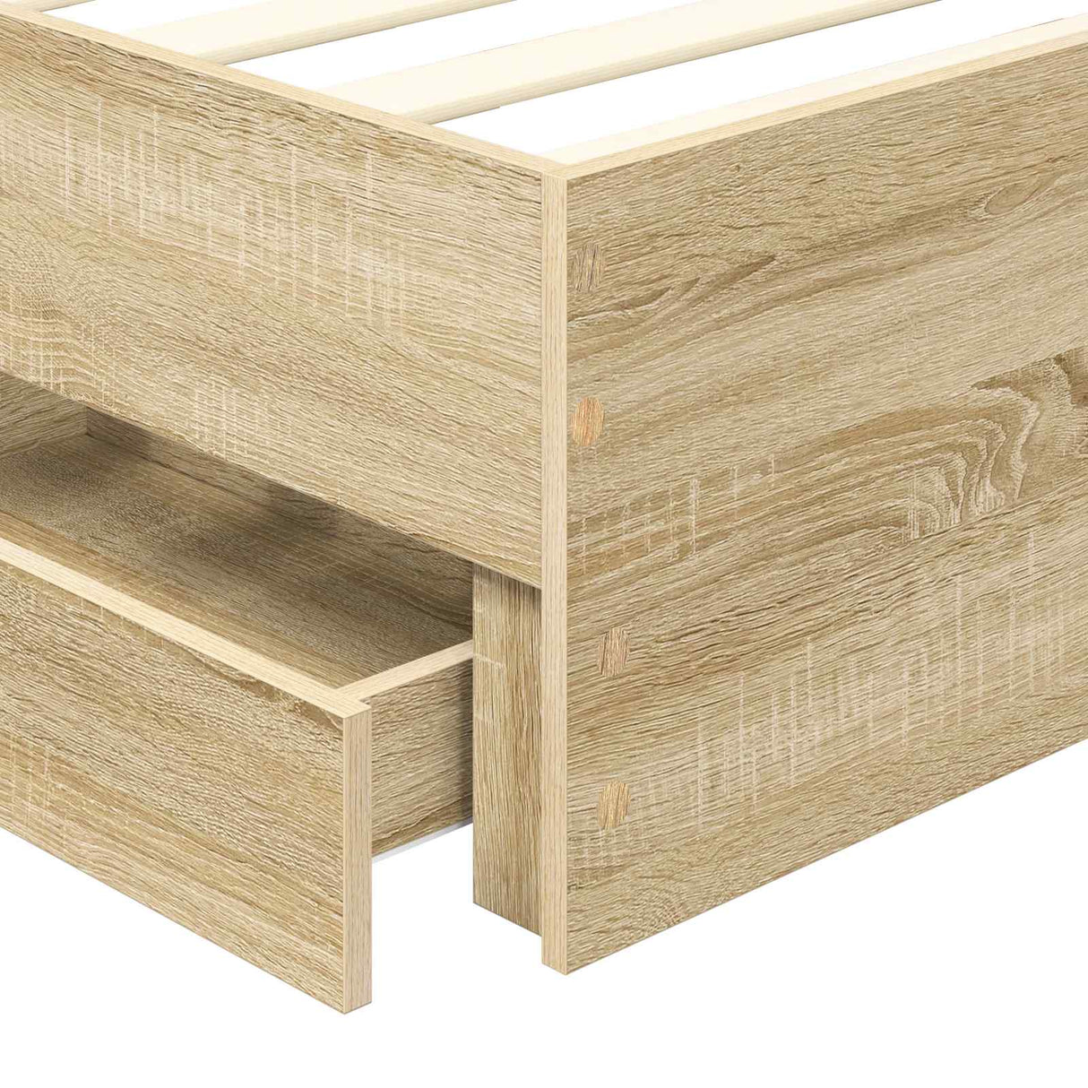 Bed Frame with Drawer Sonoma Oak 90 x 190 cm Engineered Wood
