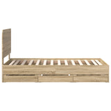 Bed Frame with Drawer Sonoma Oak 90 x 190 cm Engineered Wood - Extra Image