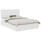 Storage Bed with Drawer White 150 x 200 cm Engineered Wood